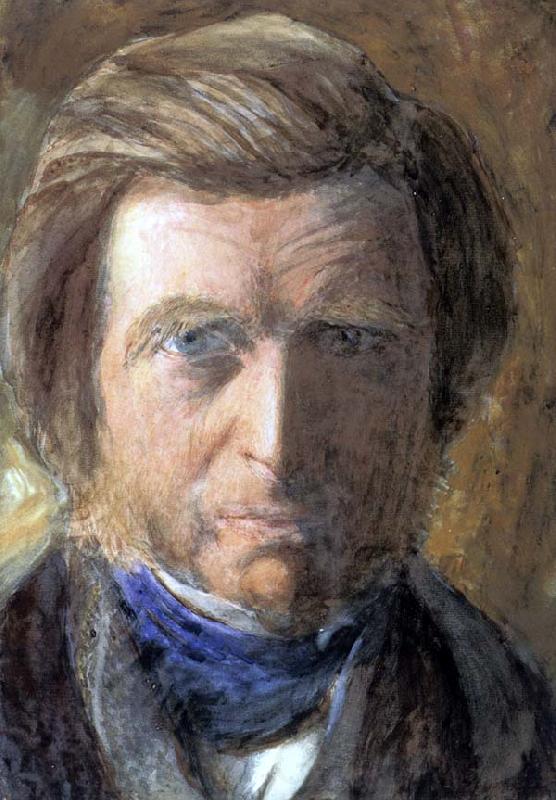 John Ruskin Self-Portrait in a Blue Neckcloth Norge oil painting art